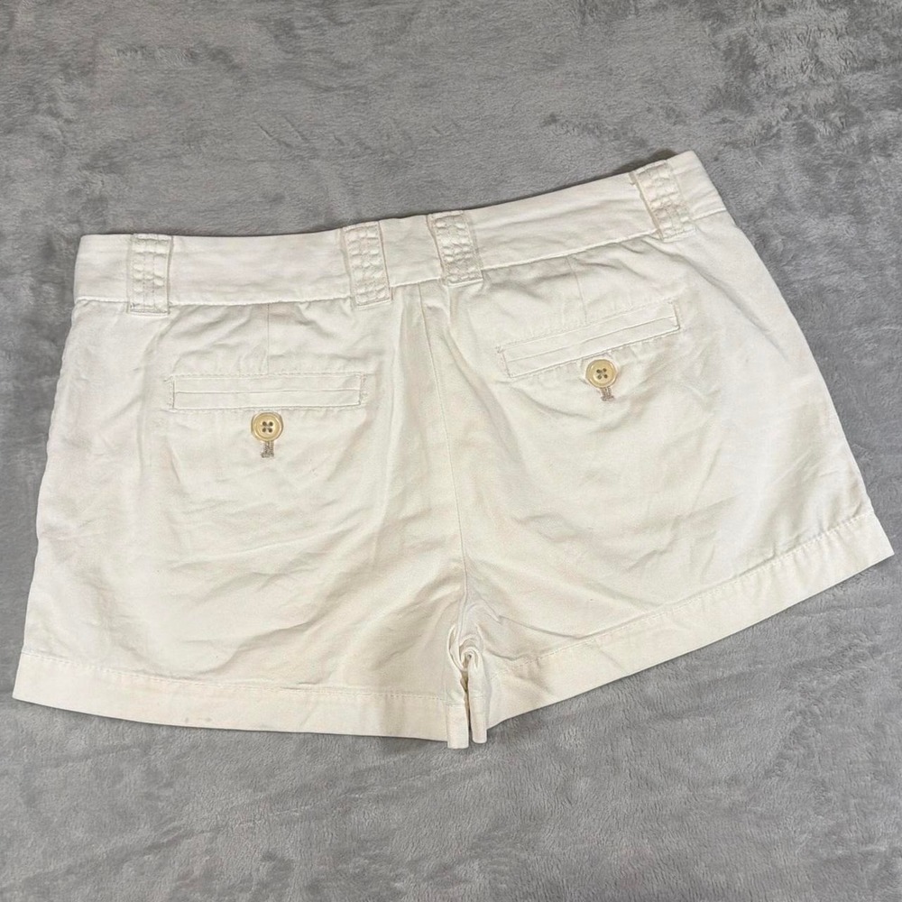Y2K Vintage J.Crew Chino Shorts | White |‎ Size 6 - Picture 3 of 4